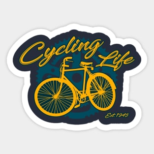 Cycling Life Est. 1945 vintage design Sticker